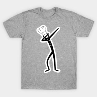 Dabbing Stick Figure - Chef Cook T-Shirt